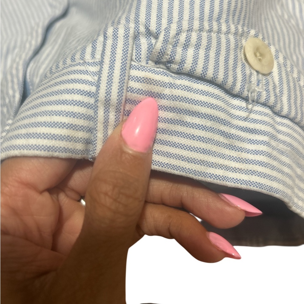 Ralph Lauren Polo Golf Striped Shorts 32 Blue White Cotton Preppy Classic - Picture 9 of 9